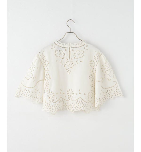 IENA LA BOUCLE「SEA NEW YORK/シー ニューヨーク LULA EMBROIDERY S/SLV TOP PF25-016」|シャツ・ブラウス|