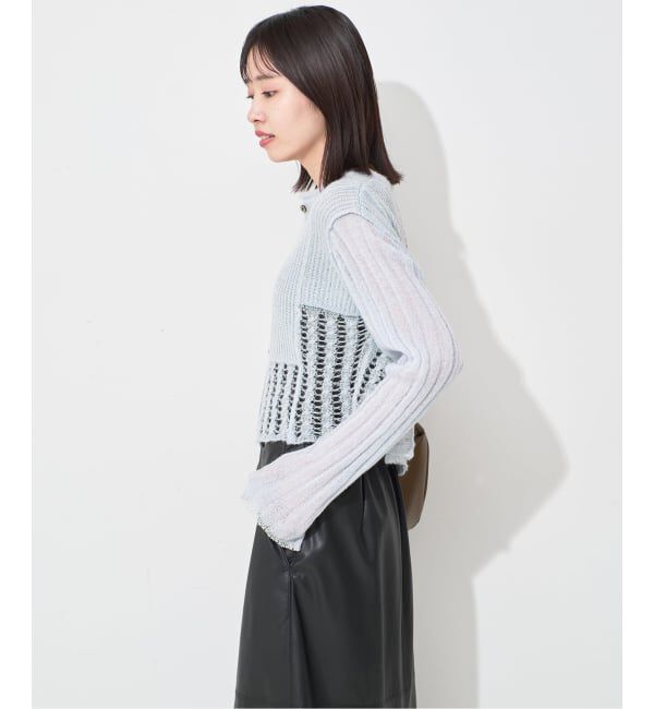 SLOBE IENA「tyn.TGOR/トゴール グリッターモヘヤカーディガン TG5A-J0202」|カーディガン|