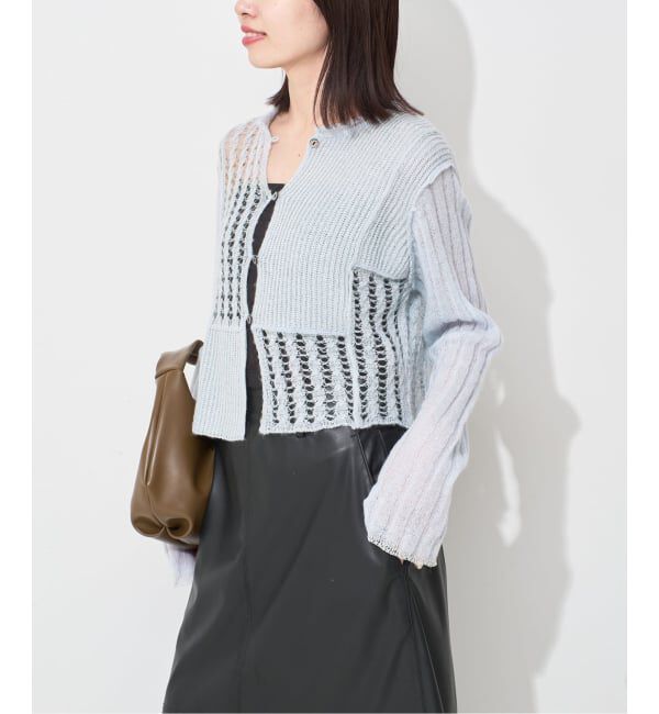 SLOBE IENA「tyn.TGOR/トゴール グリッターモヘヤカーディガン TG5A-J0202」|カーディガン|