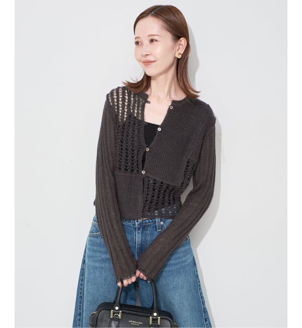 SLOBE IENA「tyn.TGOR/トゴール グリッターモヘヤカーディガン TG5A-J0202」|カーディガン|