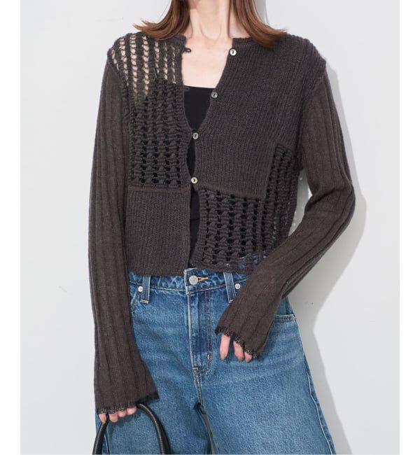 SLOBE IENA「tyn.TGOR/トゴール グリッターモヘヤカーディガン TG5A-J0202」|カーディガン|