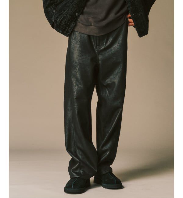 417 EDIFICE「ストレッチスウェード 3D パンツ」|スラックス|