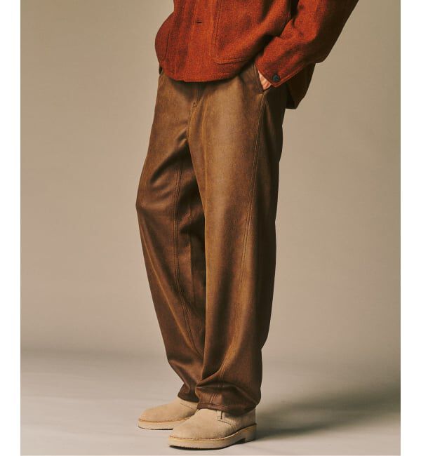 417 EDIFICE「ストレッチスウェード 3D パンツ」|スラックス|