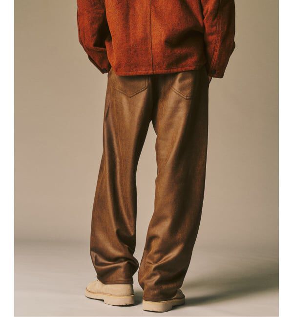 417 EDIFICE「ストレッチスウェード 3D パンツ」|スラックス|