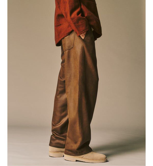 417 EDIFICE「ストレッチスウェード 3D パンツ」|スラックス|