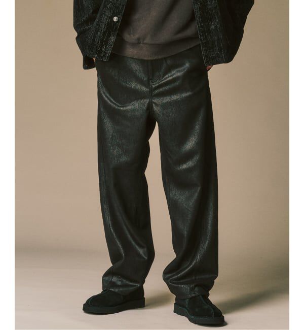 417 EDIFICE「ストレッチスウェード 3D パンツ」|スラックス|