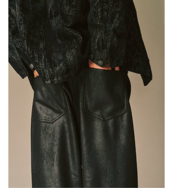 417 EDIFICE「ストレッチスウェード 3D パンツ」|スラックス|