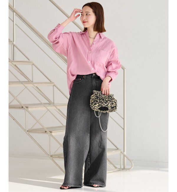 JOURNAL STANDARD relume「《追加》手洗い可 / カラーリネンオーバーサイズシャツ」|シャツ・ブラウス|