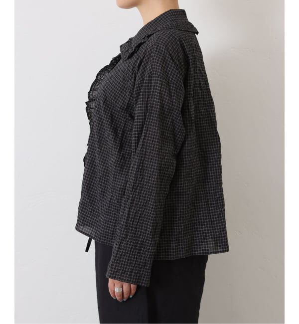 journal standard luxe「《追加》シャーリングローン フリルブラウス」|シャツ・ブラウス|