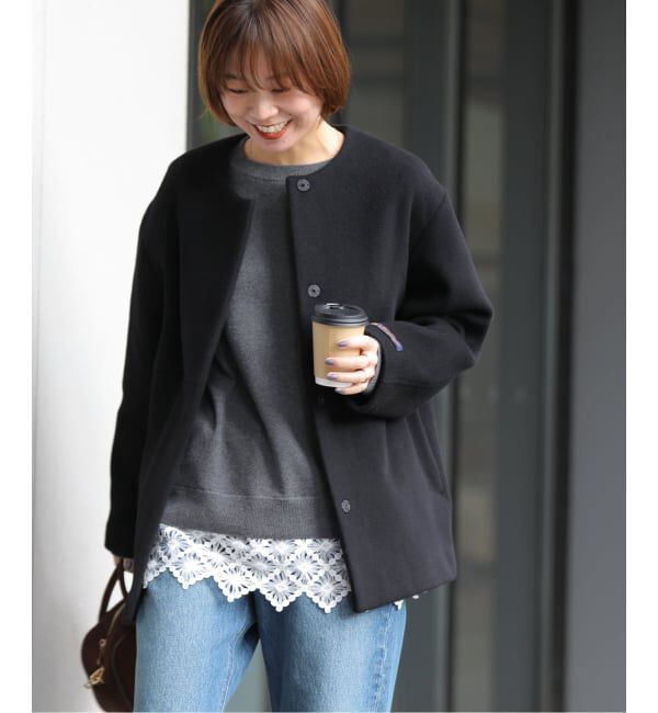 追加》スーパーファインビーバークルーネックコート（JOURNAL STANDARD