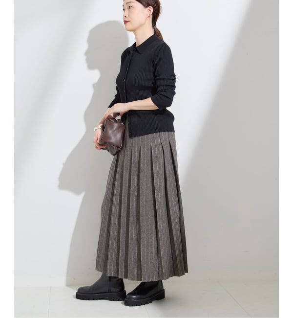 journal standard L'essage「クラシックストライプ プリーツスカート」|スカート|