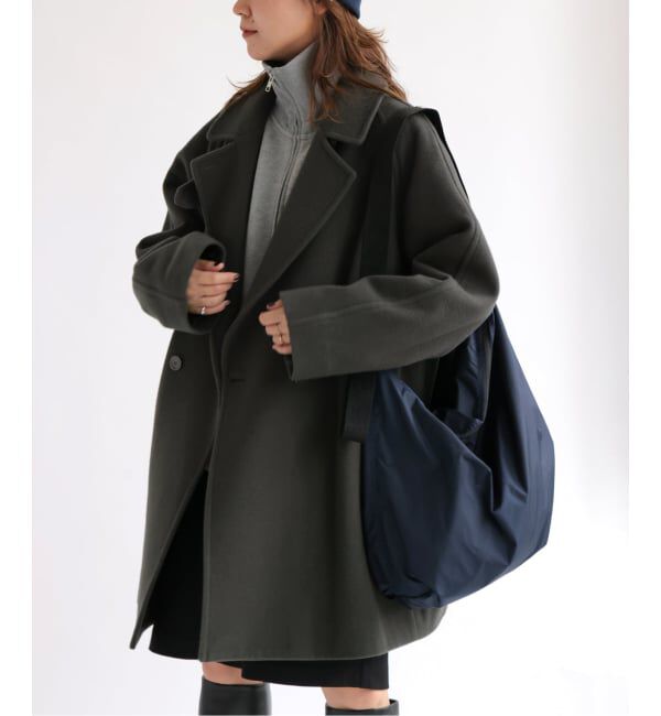 【JOURNAL STANDARD 】尾州ウールモッサWブレストハーフコート JOURNAL STANDARD relume｜《WEB限定追加》尾州ウールモッサWブレスト