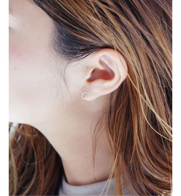 Lilas by Spick&Span「※オーバルラインダイヤピアスK10 2P」|ピアス|