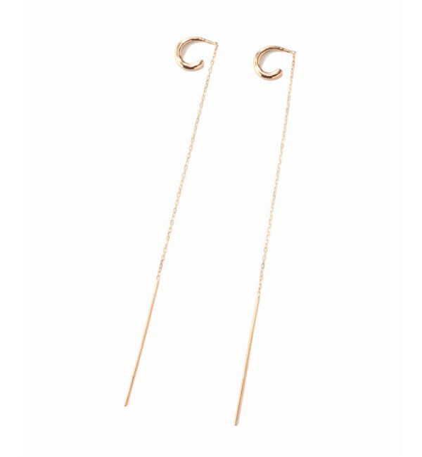 Lilas by Spick&Span「※CフープロングチェーンピアスK10 2P」|ピアス|