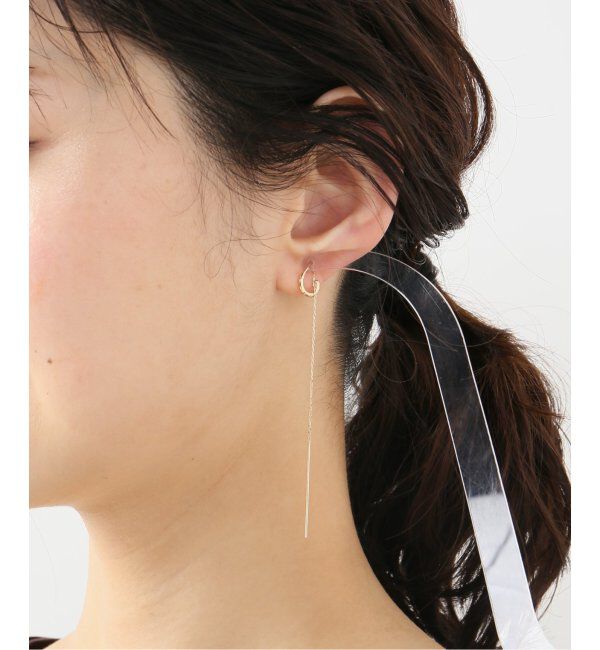 Lilas by Spick&Span「※CフープロングチェーンピアスK10 2P」|ピアス|