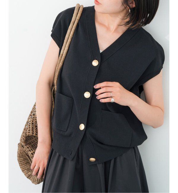 Spick and Span「《WEB限定 / 追加》ウォッシャブルVネックニットベスト」|ベスト・ジレ|