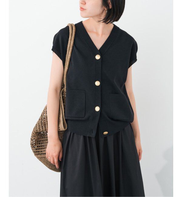 Spick and Span「《WEB限定 / 追加》ウォッシャブルVネックニットベスト」|ベスト・ジレ|