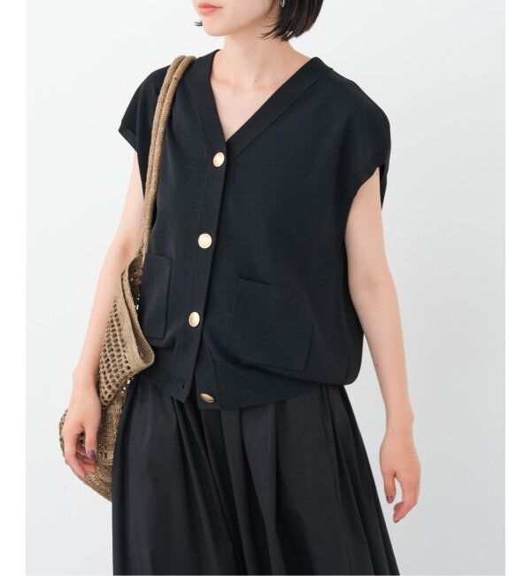 Spick and Span「《WEB限定 / 追加》ウォッシャブルVネックニットベスト」|ベスト・ジレ|
