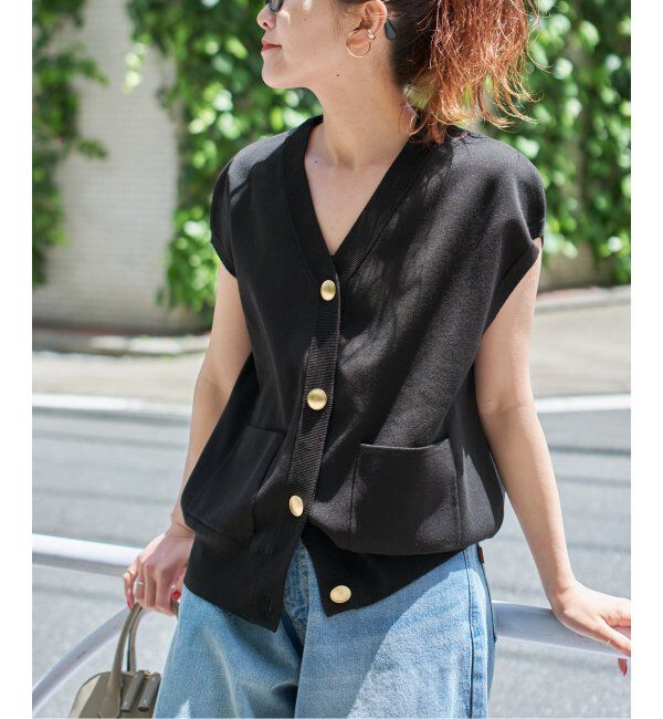 Spick and Span「《WEB限定 / 追加》ウォッシャブルVネックニットベスト」|ベスト・ジレ|