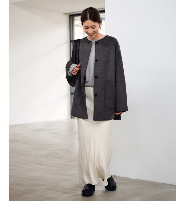 ≪WEB限定追加≫ハミルトンリバークルーネックコート（FRAMeWORK