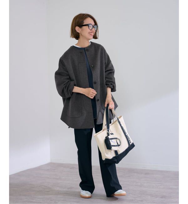 ≪WEB限定追加≫ハミルトンリバークルーネックコート（FRAMeWORK