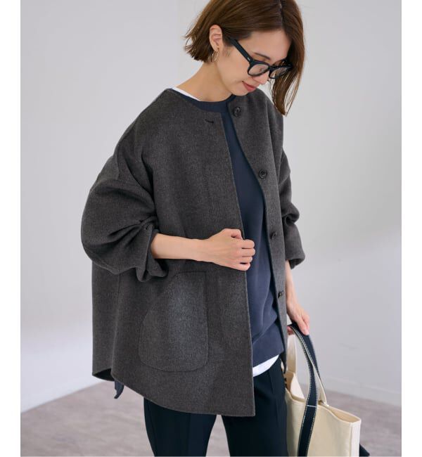 ≪WEB限定追加≫ハミルトンリバークルーネックコート（FRAMeWORK