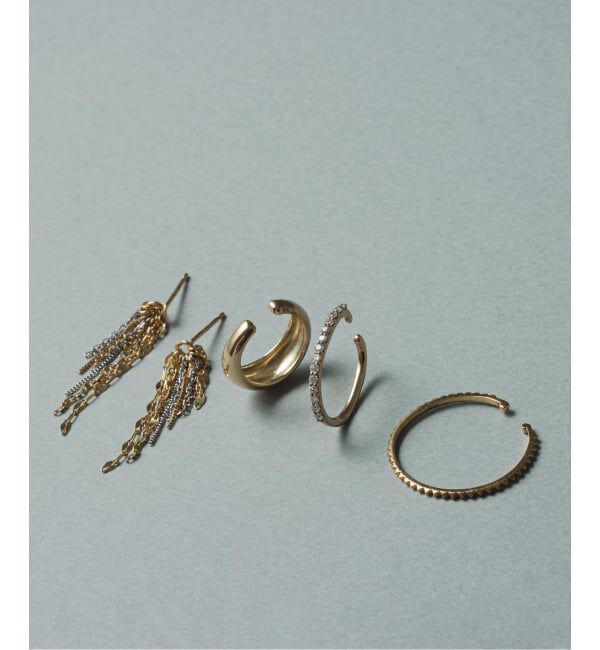 Lilas by Spick&Span「《予約》スタッズイヤーカフ K10（片耳）」|イヤーカフ|