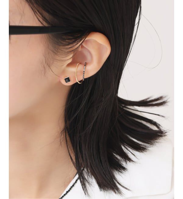 Lilas by Spick&Span「《予約》スタッズイヤーカフ K10（片耳）」|イヤーカフ|