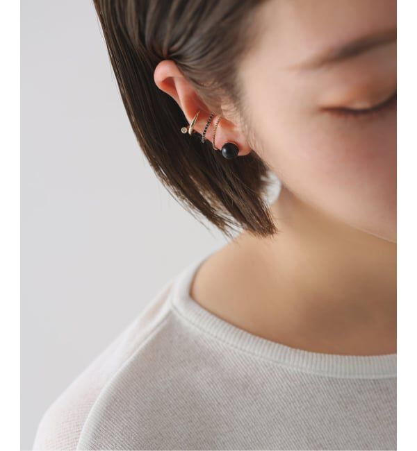 Lilas by Spick&Span「《予約》スタッズイヤーカフ K10（片耳）」|イヤーカフ|
