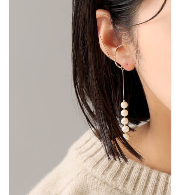 Lilas by Spick&Span「《予約》スタッズイヤーカフ K10（片耳）」|イヤーカフ|