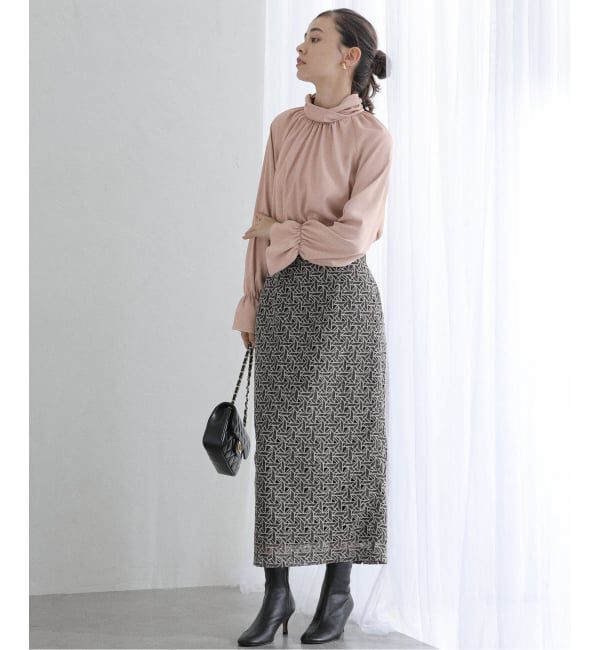  「【洗える】クロスギャザーブラウス」|シャツ・ブラウス|