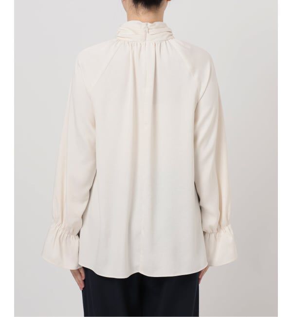  「【洗える】クロスギャザーブラウス」|シャツ・ブラウス|