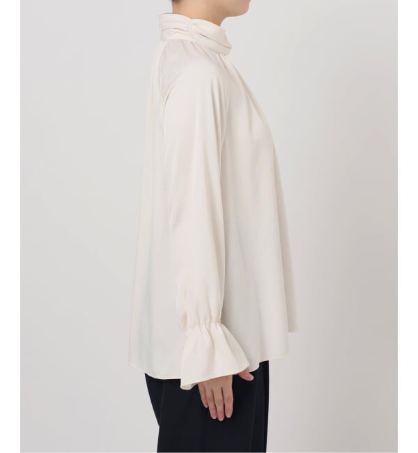  「【洗える】クロスギャザーブラウス」|シャツ・ブラウス|