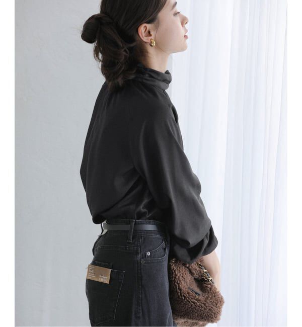  「【洗える】クロスギャザーブラウス」|シャツ・ブラウス|