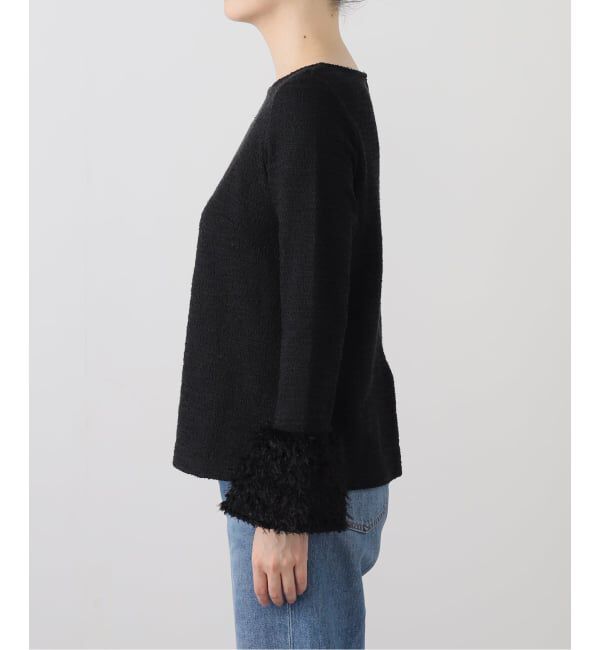  「【洗える】ジャガードスリーブプルオーバー」|Tシャツ・カットソー|