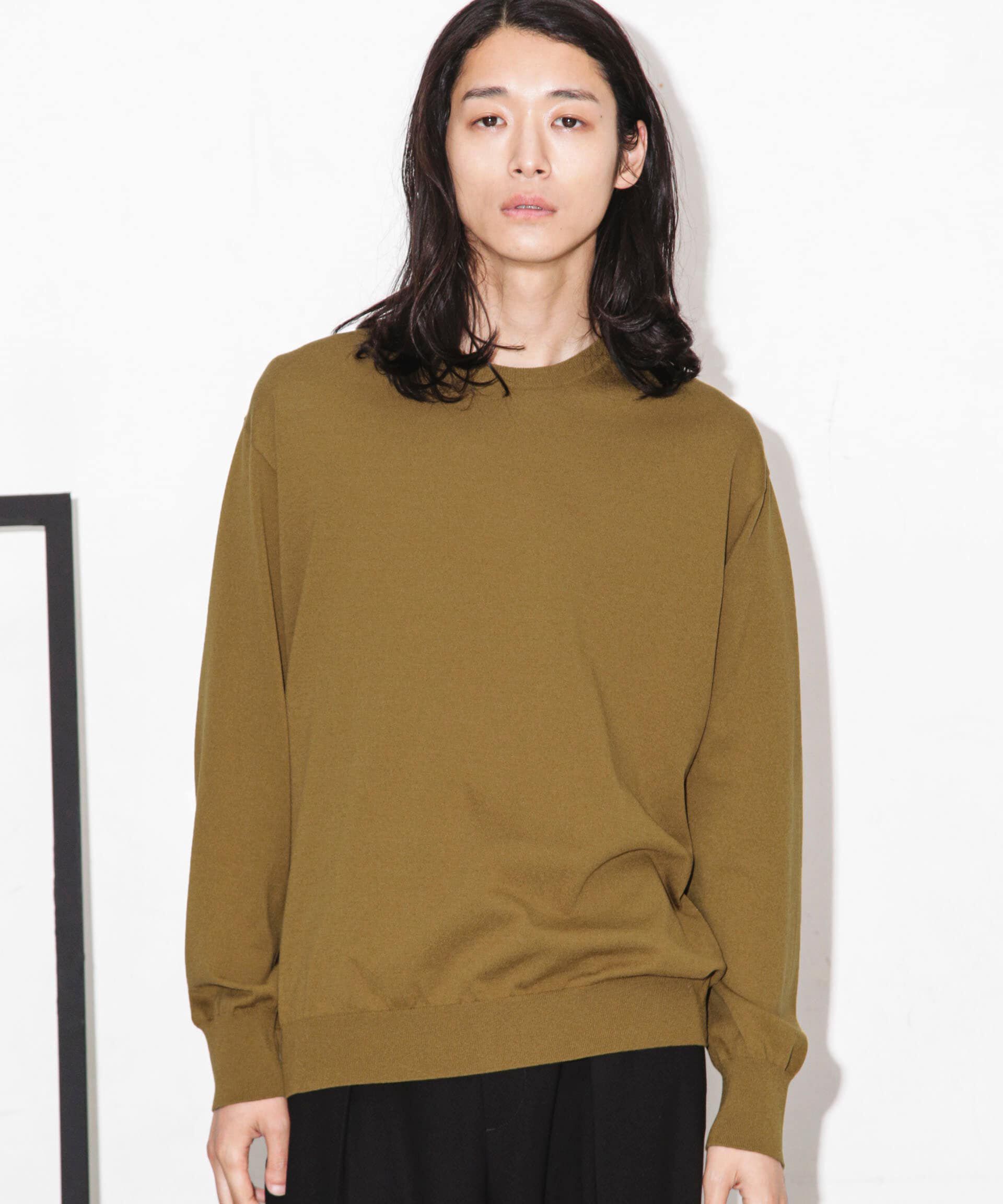 nano･universe「「ESSENTIAL LINE」天竺クループルオーバー」|ニット・セーター|キャメル4