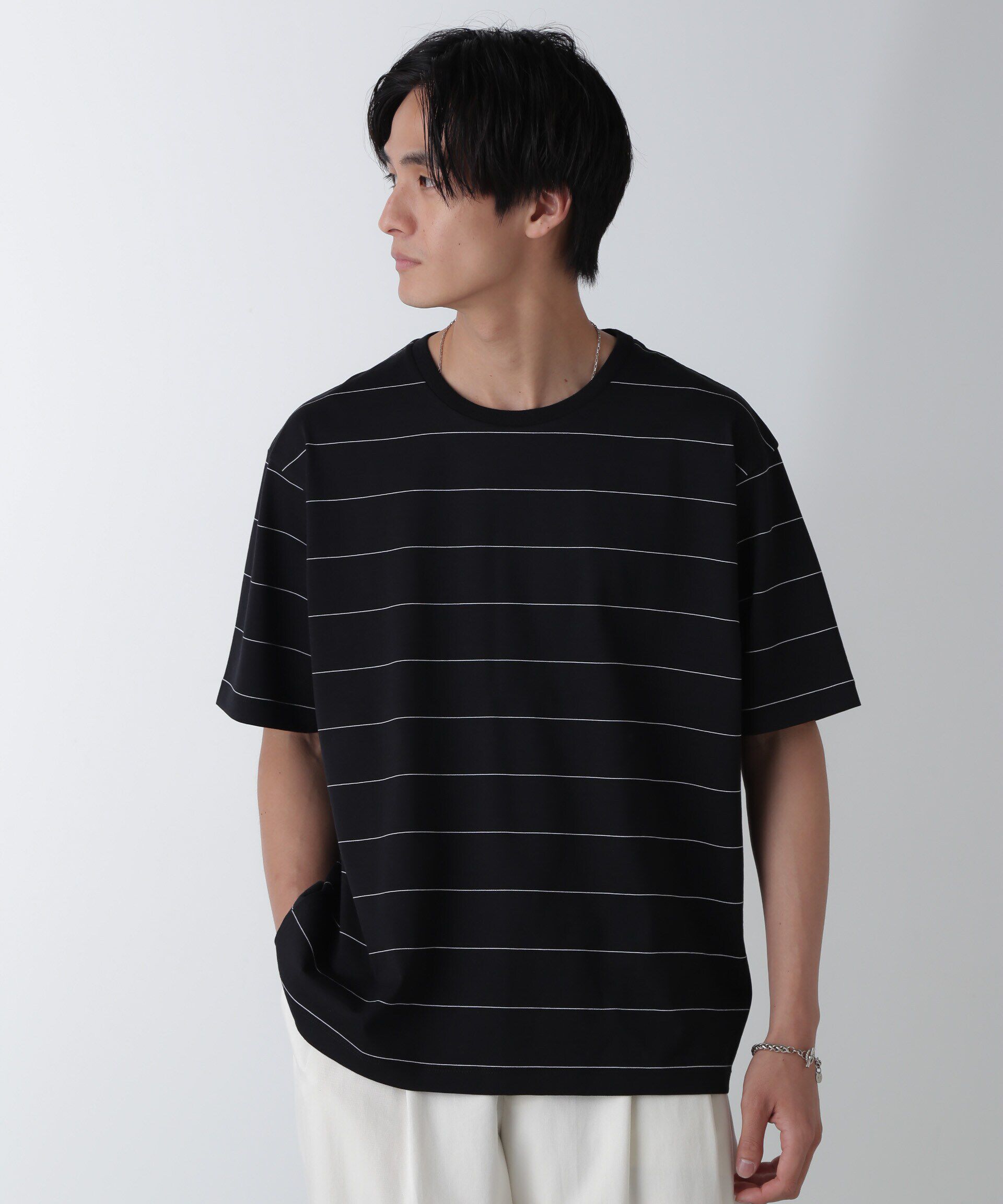 nano･universe「リラックスボーダーTシャツ 半袖」|Tシャツ・カットソー|