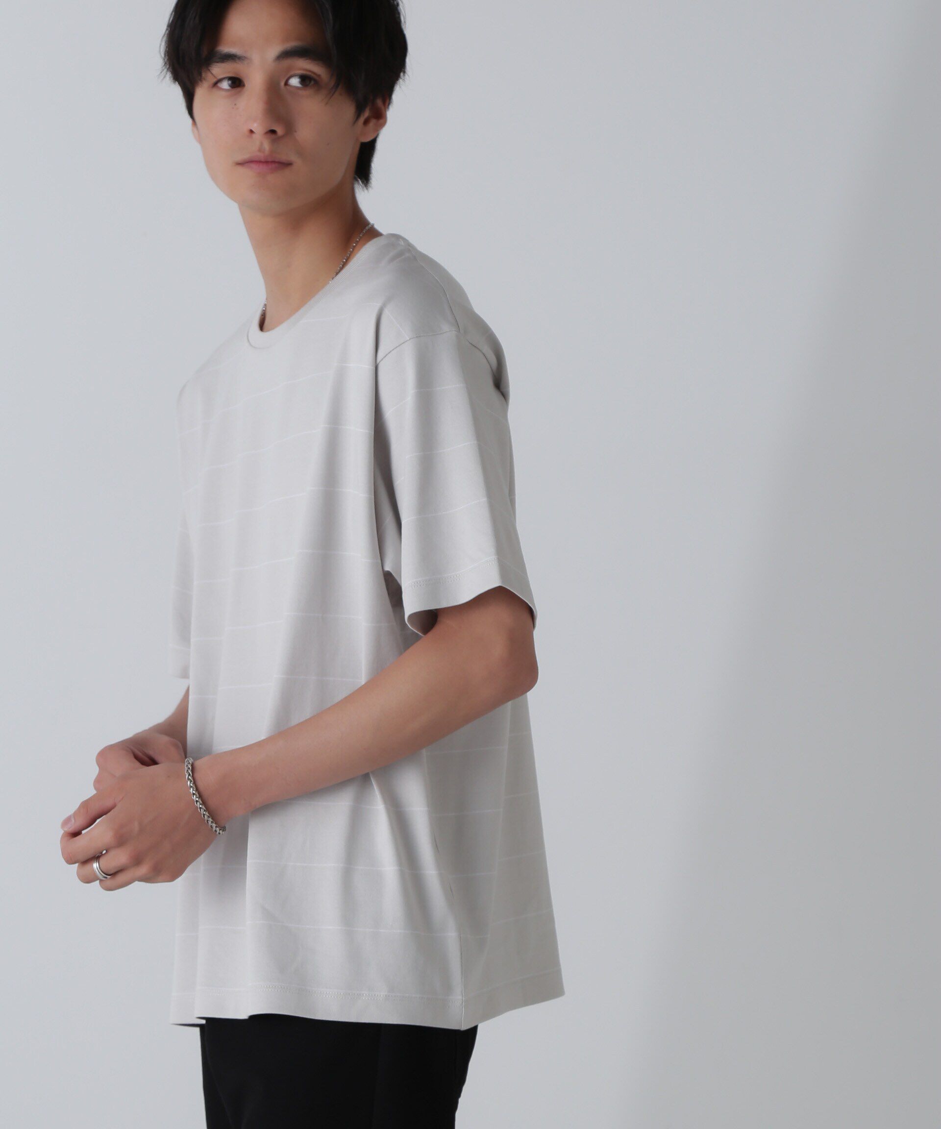 nano･universe「リラックスボーダーTシャツ 半袖」|Tシャツ・カットソー|