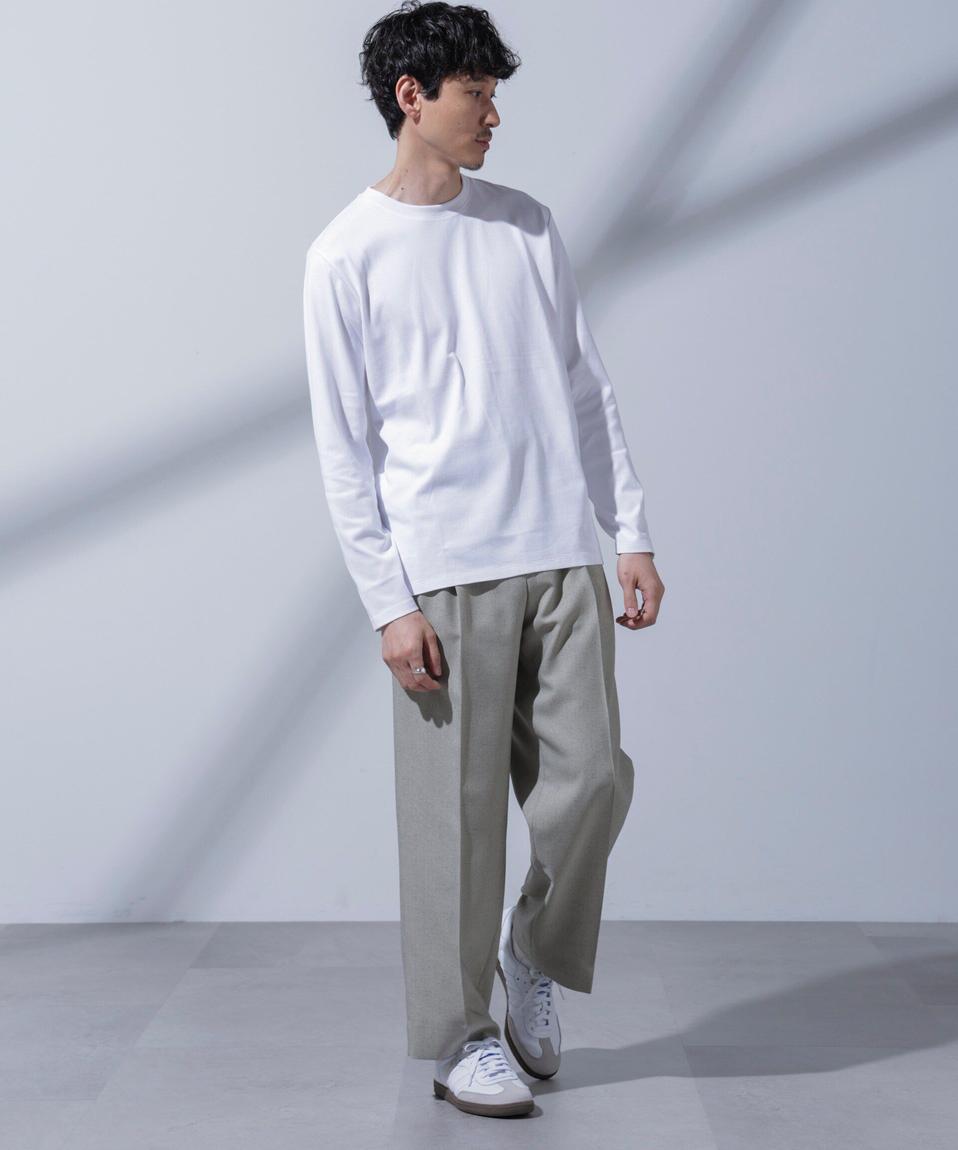 nano･universe「Anti Soaked(R)汗染み防止 クルーネックTシャツ 長袖」|Tシャツ・カットソー|