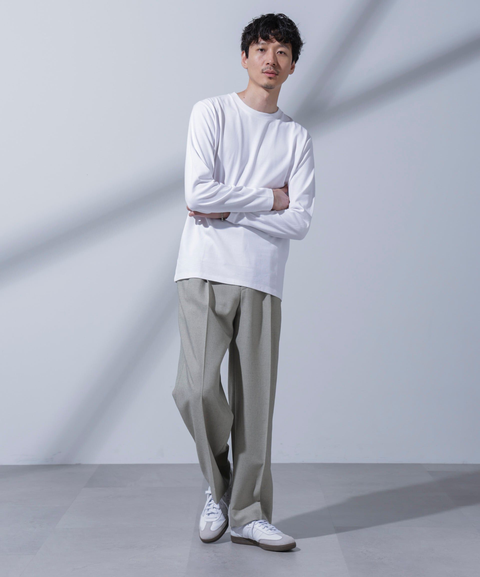 nano･universe「Anti Soaked(R)汗染み防止 クルーネックTシャツ 長袖」|Tシャツ・カットソー|