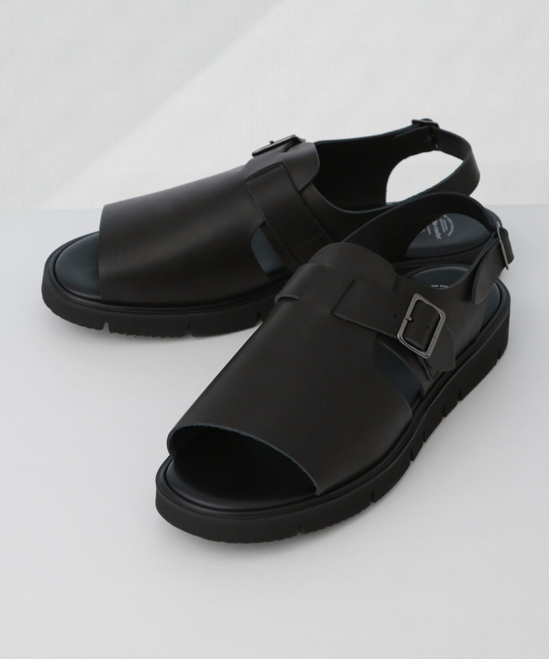 nano･universe「foot the coacher/OPEN TOE SANDALS/foot the coacher」|サンダル|ブラック