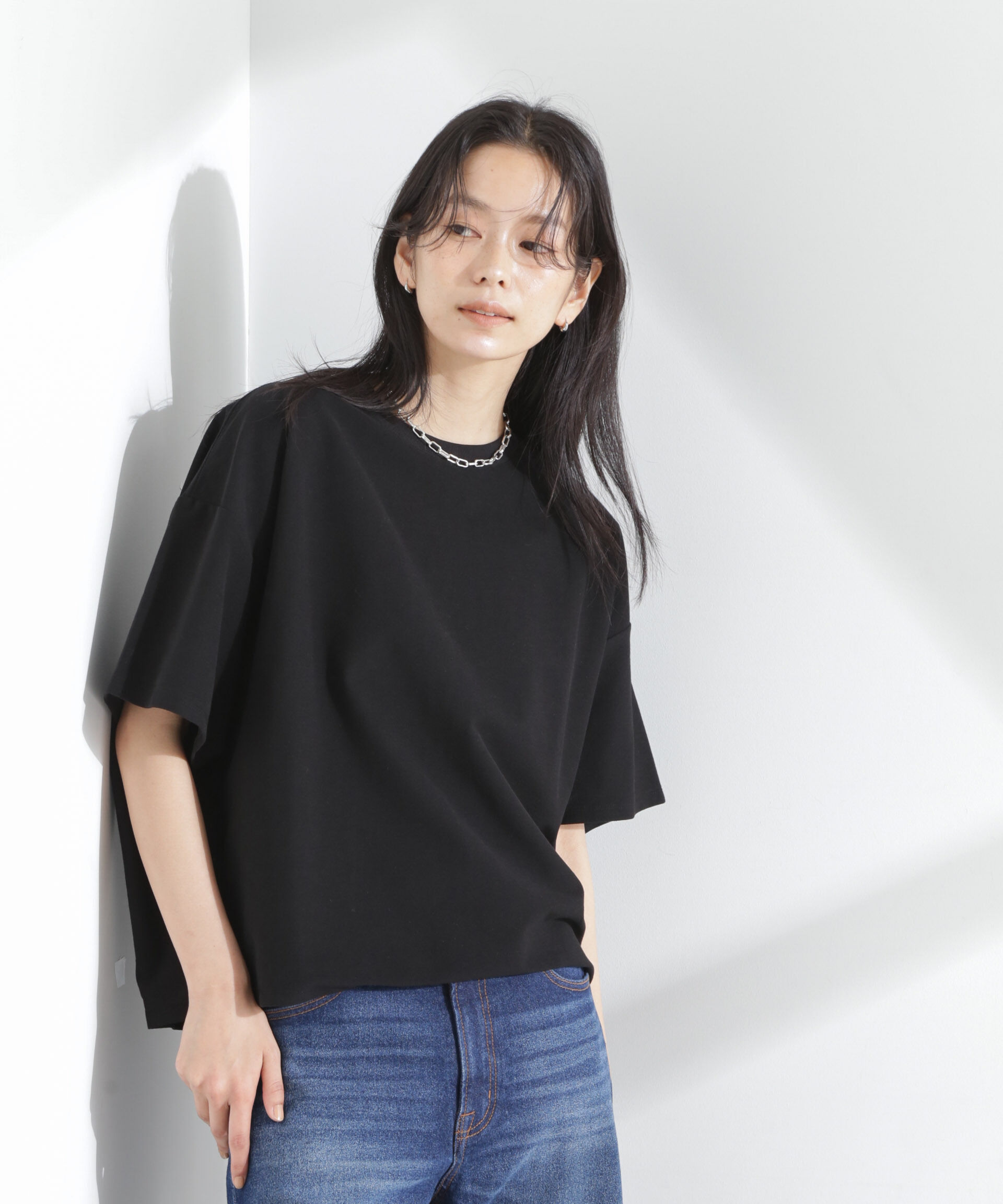 nano･universe「「MC」coveross(R)ツイル調 冷感プレーティング天竺Tシャツ」|Tシャツ・カットソー|