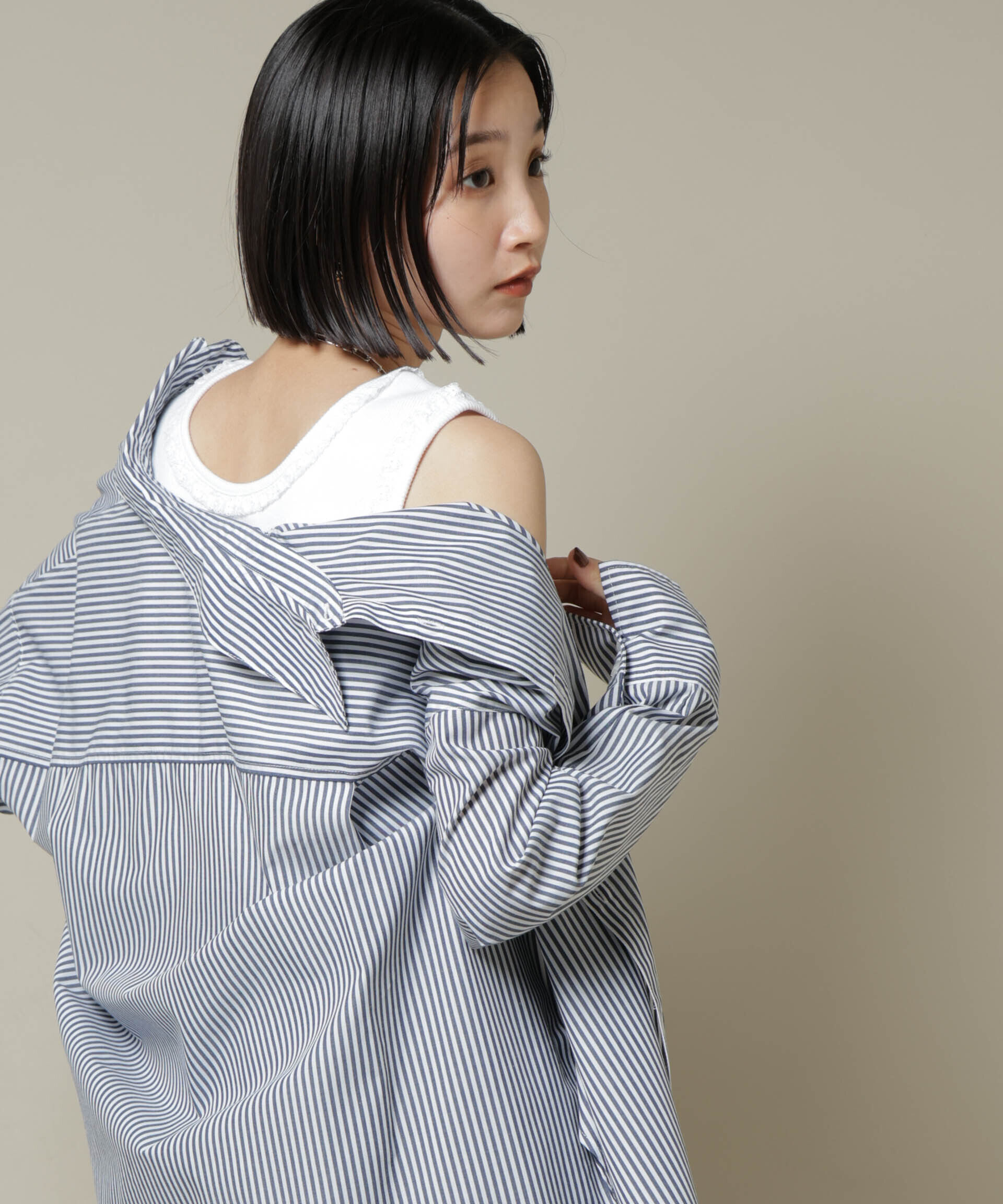 nano･universe「レーストリミングタンクトップ」|Tシャツ・カットソー|