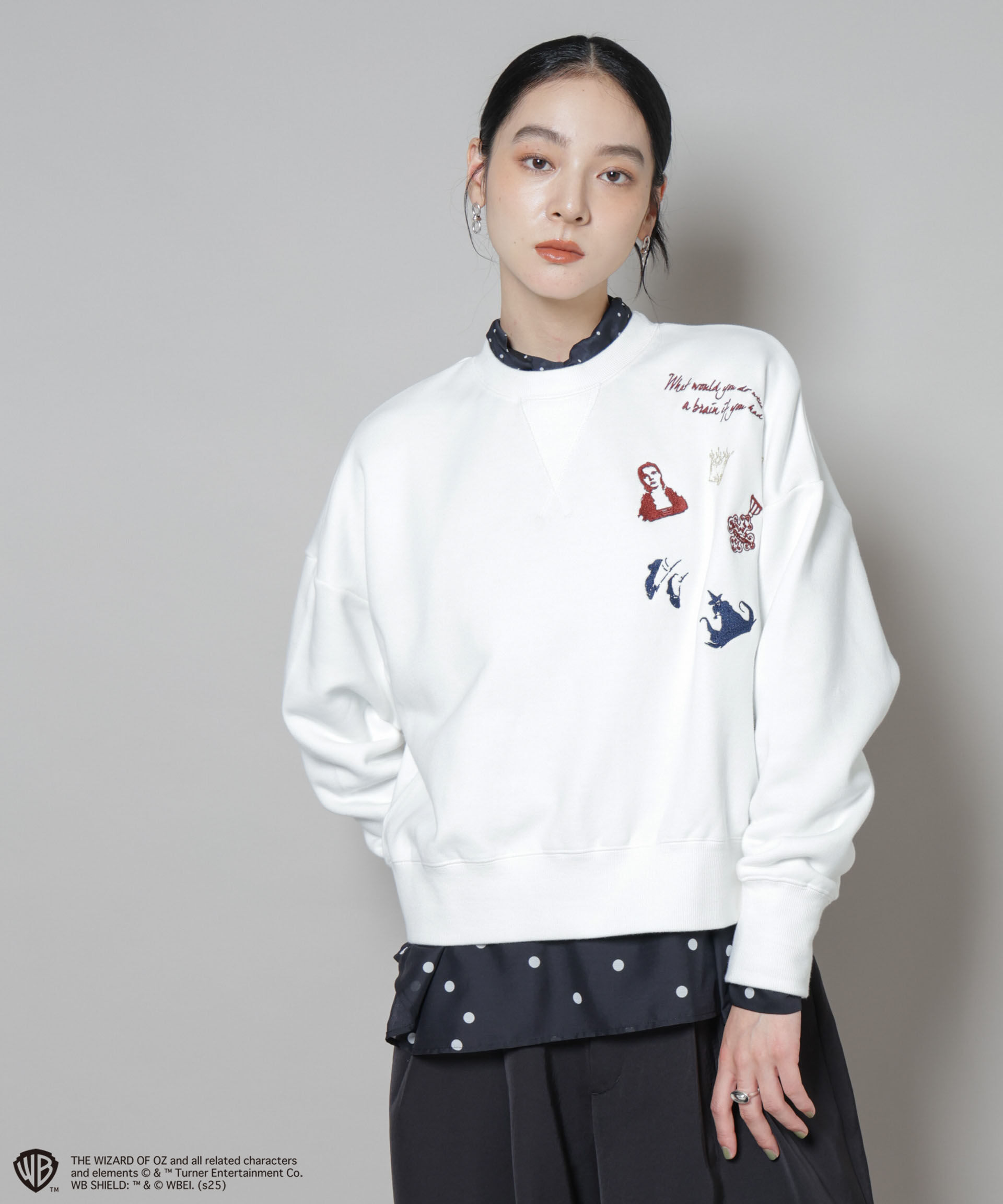 nano･universe「THE WIZARD OF OZ 刺繍スウェットトップス」|Tシャツ・カットソー|