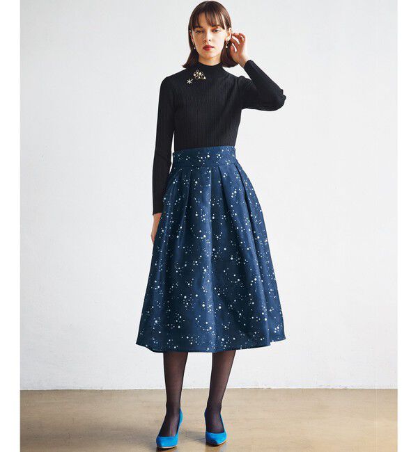 組曲「スターリットプリント タックフレアスカート」|スカート|