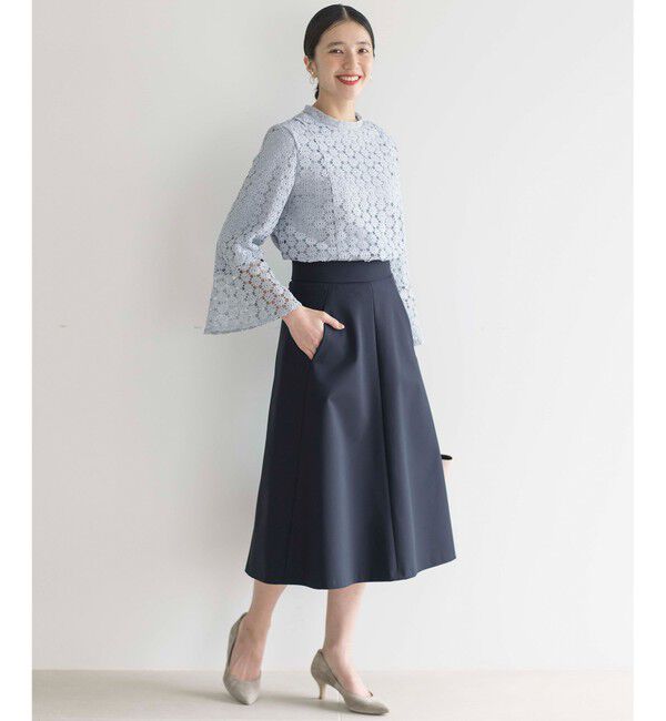 組曲「【WEB限定】フラワーレース 袖フレアトップス」|Tシャツ・カットソー|