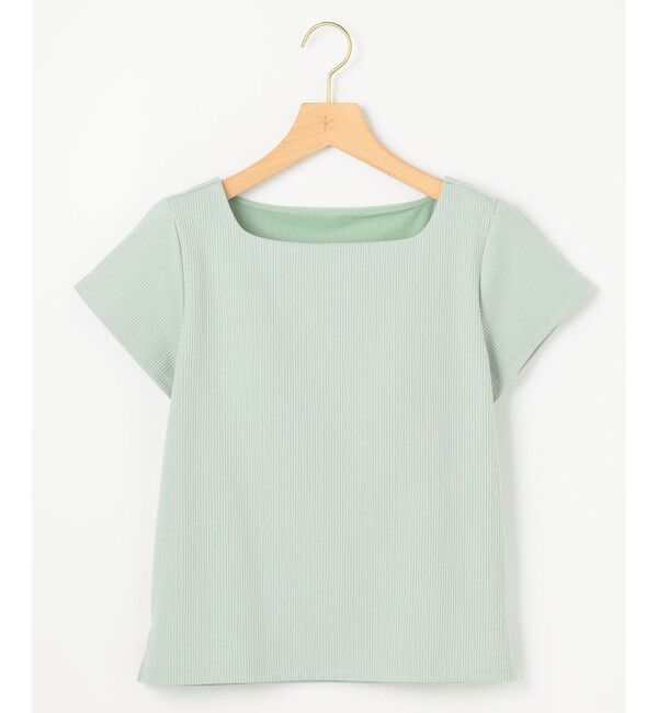 組曲「【WEB限定】ストライプジャガード カップ付きTシャツ」|Tシャツ・カットソー|