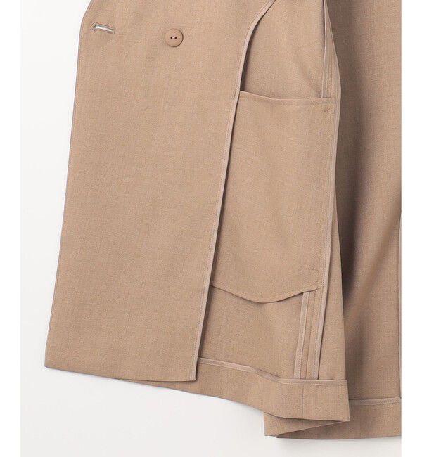 自由区「【接触冷感・速乾・UVケア・撥水・防シワ・XSサイズあり】リネンライクツィル ジレ」|ベスト・ジレ|