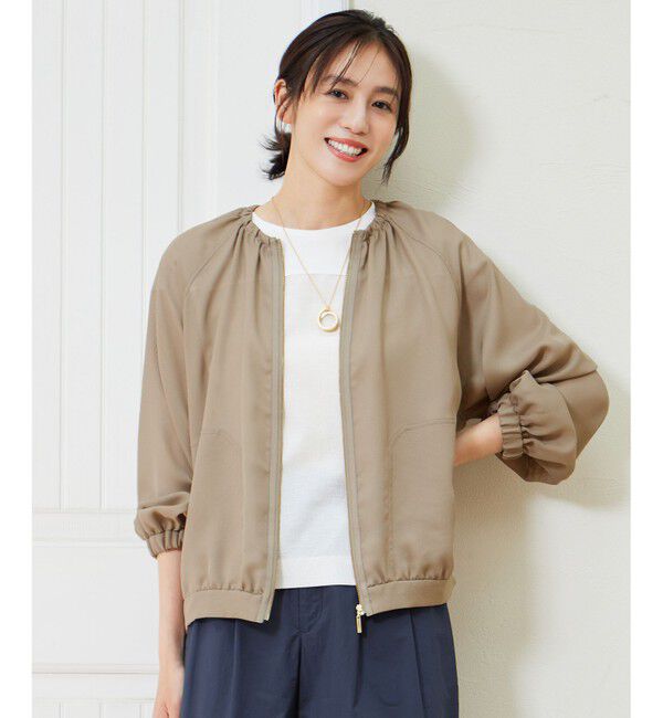 自由区「【洗える】メッシュ ブルゾン」|ブルゾン・スタジャン|シナモン