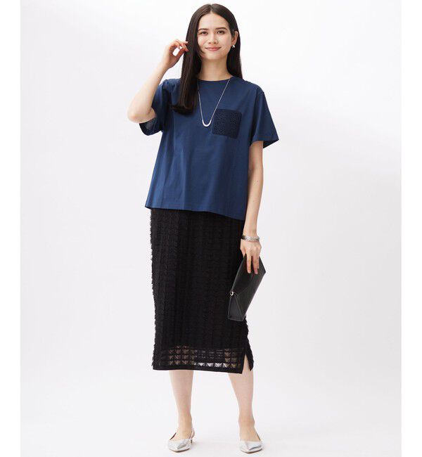 自由区「【カタログ掲載・洗える】クロッシェポケット Tシャツ」|Tシャツ・カットソー|